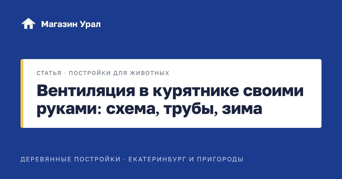 Обложка статьи «Вентиляция в курятнике своими руками: схема, трубы, зима»