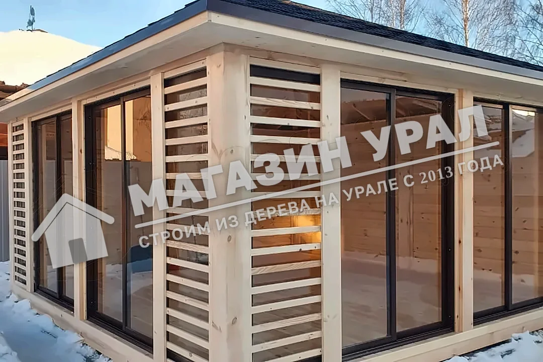 Закрытая беседка с панорамным остеклением «Метелица» — фото 3