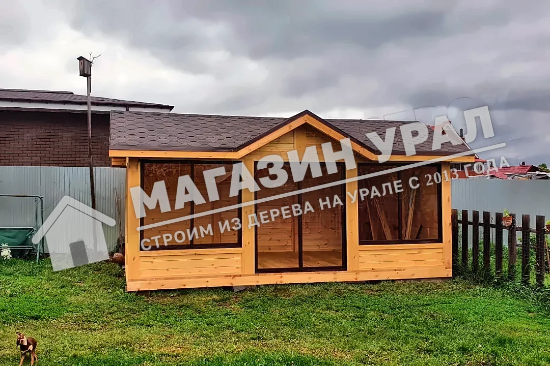 Летний домик с панорамными окнами «Ромашка» — фото 2