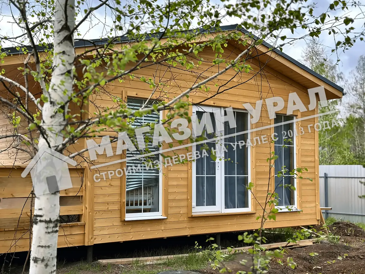 Одноэтажный каркасный дом «Берёзка» — фото