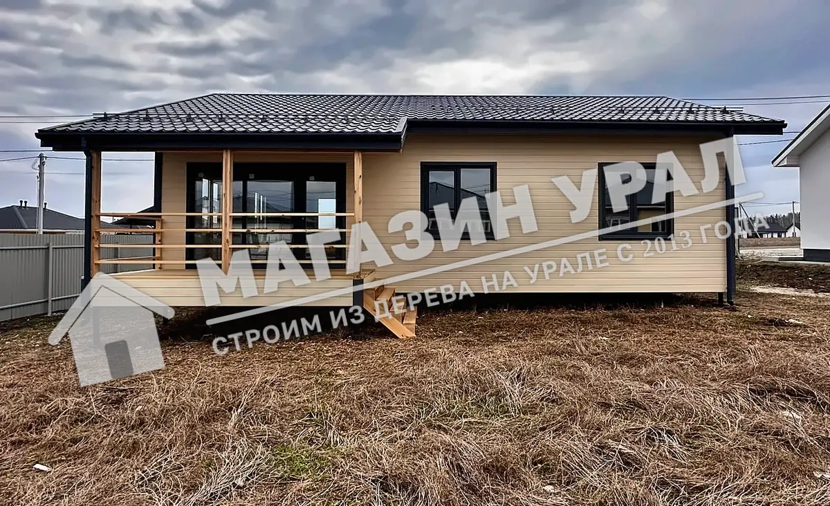 Одноэтажный каркасный дом с террасой «Ваниль» — фото 2