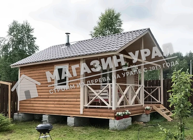 Баня с верандой «Сказка» — общий вид