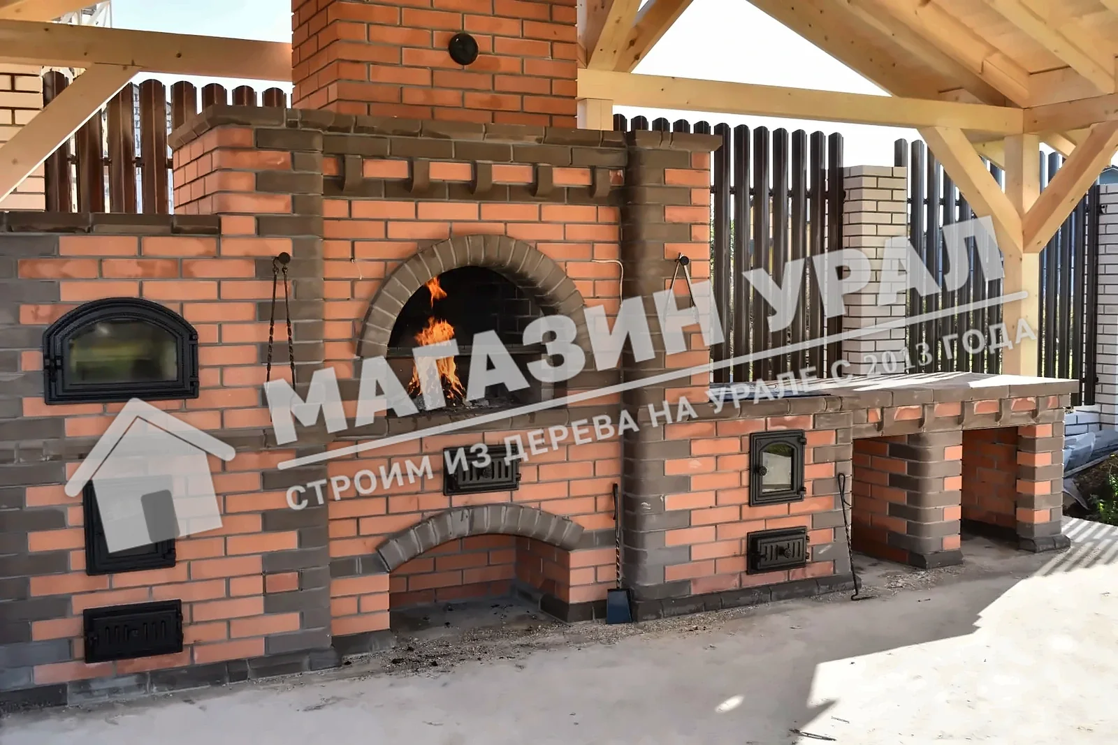 Мангальный комплекс с печью «Кремль» — общий вид