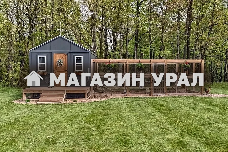 Курятник с длинным выгулом «Ферма» — фото