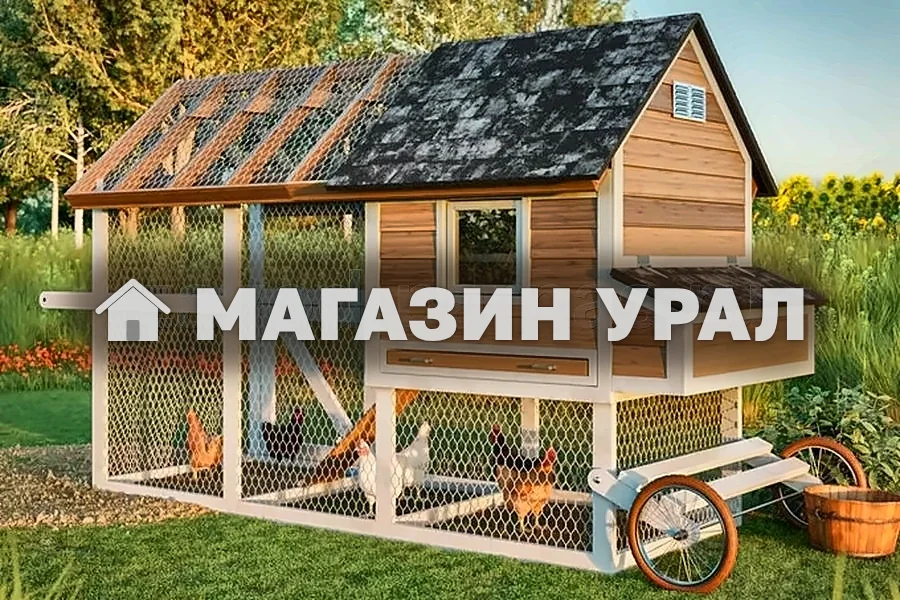 Передвижной курятник «Тачка» — фото