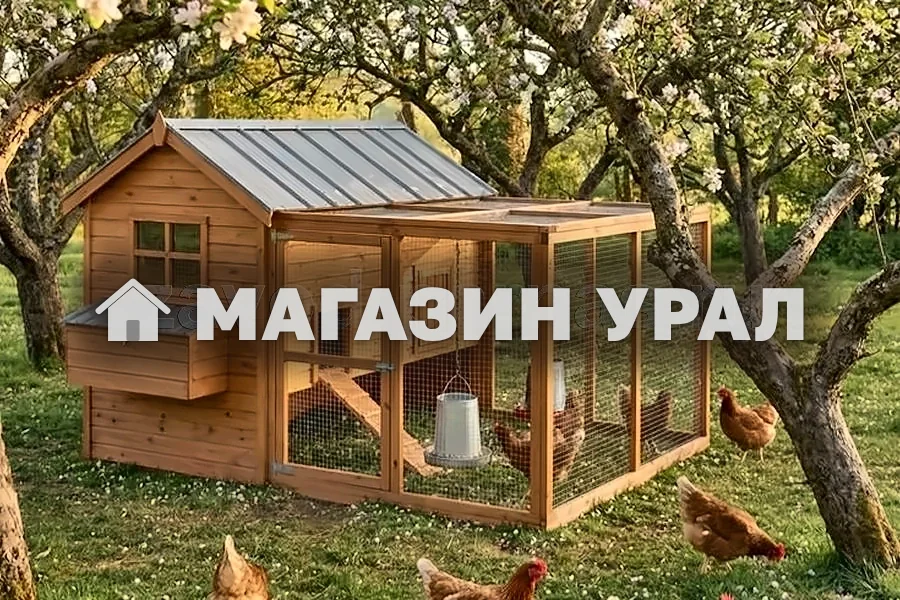 Курятник для дачи с вольером «Сад» — фото