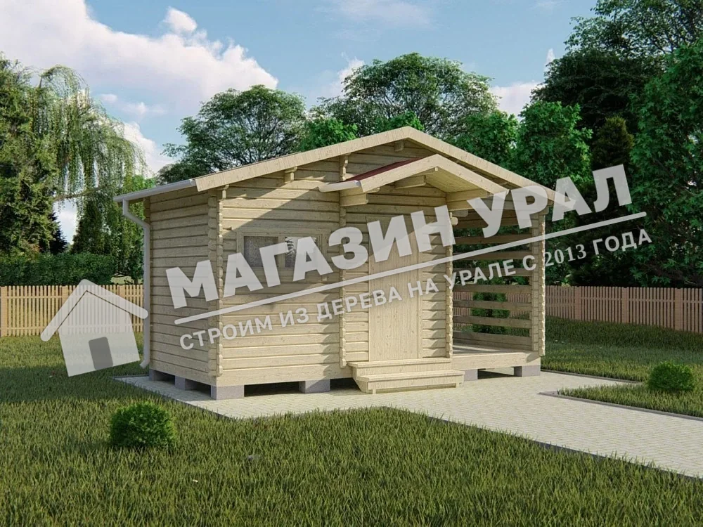 Хозблок с туалетом и душем «Лаура» 6×3 м — фото