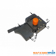 114 Выключатель для Дрели Фиолент МСУ-2/3,5А (аналог Ломов) без регулятора оборотов